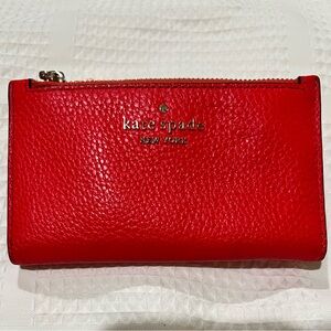 Kate Spade Cherry Red Pebbled Wallet